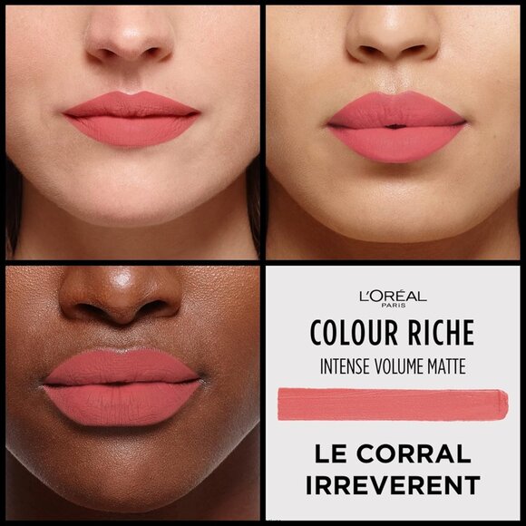 🆕 Riche Intense Volume Matte Lipstick Up to 16H Wear Shade Le Corral Irreverent - Picture 2 of 11